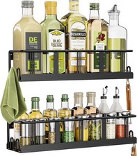 Spice Rack Wall Mounted 2 Pack, Space-Saving Spice Organizer for Spice Jars and Spice Sets & Racks price