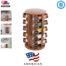 Revolving Spice Rack Set with 20 Spice Jars, Kitchen Spice Tower Organizer fo... Spice Sets & Racks price
