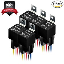 5 Pack 12V 30/40 Amp 5-Pin SPDT Automotive Relay w/ Wires & Harness Socket Set Relay price