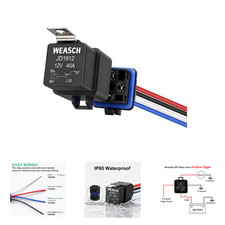 Waterproof Automotive Relay Kit 12V 40A 4 Pin SPST Heavy Duty 14 AWG Copper Relay price