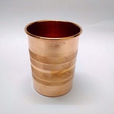 100% Pure Copper Glass Tumbler Mug Ayurveda Health Yoga Benefits ( 300ml) Mug price