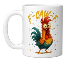 Funny Rooster Quote Ceramic Mug  Bird Theme Design, White 11oz Coffee Cup Mug price