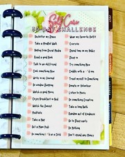 Self Care 30 Thirty Day Challenge Dashboard 4 use w/ Mini Happy Planner~ Dashboard Care price