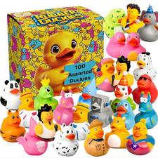 100 Pack Rubber Ducks Bulk Bath Toys Party Favors Pool Jeep Ducking Decor Gift Bath Toys price