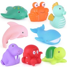 8PCS Bath Toys Bathtub Toy for Infants Toddler No Holes Ocean Sea Baby Water Toy Bath Toys price