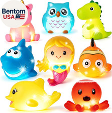 Bath Toys for Toddlers Baby 8 Pack Light up Toys - Bathtub Toy Flashing Colourfu Bath Toys price