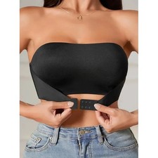 Women's Strapless No Padding Seamless Front Button Bra Comfortable Smooth Underw Bra price