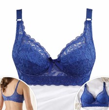Lace Bra Women Full Cup Adjustable Thin Plus Size Soft Large B C D Cups Bra price