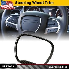 Steering Wheel Cover Trim Bezel For Dodge Challenger Charger 2015+ Carbon Fiber Steering Wheel Cover price