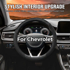 15" Steering Wheel Cover Genuine Leather for Chevy C1500 2500 3500 1990-1999 Steering Wheel Cover price