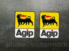 2pc Agip Stickers Decals Oils Lubricants calcomanias ENI Racing Sponsor MotoGP Car Lubricants price