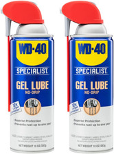 Gel Lube with Smart Straw Sprays 2 Ways, Twin Pack, 10Oz Cans, No Drip Lubricant Car Lubricants price