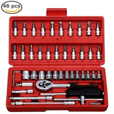 46pcs 1/4 Ratchet Wrench Combination Package Socket Tool Set Auto Car Repairing Car Tool Sets price