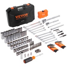 VEVOR Mechanics Tool Set and Socket Set 1/4in 3/8in Drive 145 Pcs SAE and Metric Car Tool Sets price