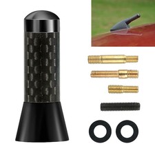 Universal Screw 1.4 inches Car Antenna Carbon Fiber Radio FM Antena Black Kit US Car Radio Antenna price