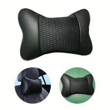 Luxury Black Car Headrest Pillow Faux Leather Neck Support Cushion Universal Car Seat Cushion price