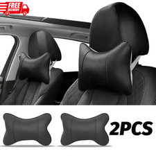 2Pcs Car Seat Head Neck Rest Leather Support Cushion Pad HeadRest Bone Pillow Car Seat Cushion price