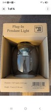 Old East Main Co. Plug-In Smoke Glass Pendant Light, On/Off Switch, 9 in Pendant Light price