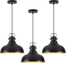 3 Pack Farmhouse Pendant Lights Black Pendant Lighting for Kitchen Island Adjust Pendant Light price