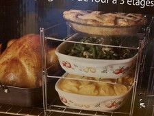 Oven Space Saver 3 Tier Side Baking Rack New in Box Fuel Saver Products price