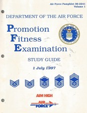 AIR FORCE PROMOTION FITNESS EXAMINATION STUDY GUIDE-Sargaent Promotion Exam Books price