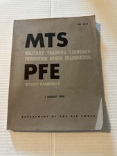 MTS MILITARY TRAINING STANDARD PFE PROMOTION FITNESS EXAM STUDY PAMPHLET 8-1-80 Promotion Exam Books price