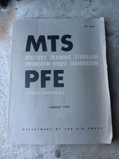 1980 Military Training Standard Book Air Force AFP 50-34 Promotion Fitness Exam Promotion Exam Books price