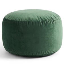 Yookeer Round Velvet Pouf Ottoman 20x12 Inch Green Foot Rest Stool Soft Floor... Pouf price