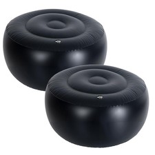 Inflatable Round Ottoman, Pouf Ottoman Filler, 55x30cm PVC Waterproof Outdoor... Pouf price