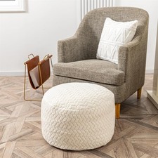 Ottoman Pouf Unstuffed Round Foot Rest Poof Ottoman No Filler Floor Foot Stool Pouf price