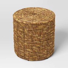 Woven Storage Ottoman Natural - Room Essentials Pouf price