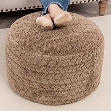 Round Pouf Ottoman 20x14 In Floor Pouffe Ottoman Foot Rest for Couch Living Room Pouf price
