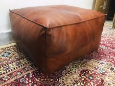 Top Quality Footrest Aamazing Leather Moroccan Genuine Ottoman Pouffe Footstool Pouf price