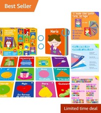 Engaging 51 PCS Spanish Cognitive Flashcards for Early Language Development Foreign Language Cards price
