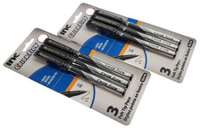 2 PACKS 6 PENS INC® COLOR FLOW FELT TIP PENS BLACK INK 0.5 mm Felt-tip Pen price