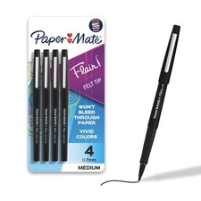 Felt Tip Pens Medium Point 0.7mm Black Felt Tip Pens 4 Count Set Felt-tip Pen price