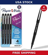 Paper Mate Flair Felt Tip Pens Black Medium Point 0.7mm 4 Pack Smear Resistant Felt-tip Pen price