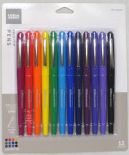 12 Pens Office Depot® Brand Felt-Tip Pens, Medium Point 1.0 mm, Assorted, NEW Felt-tip Pen price