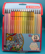 STABILO Premium Felt Tip Pen - Pen 68 - Wallet of 18 - Assorted Colors Felt-tip Pen price