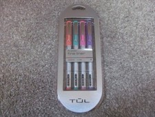 TUL Fine Liner Felt-Tip Pen, Fine, 1.0 mm, Silver Barrels, Assorted Inks 4 Pens Felt-tip Pen price