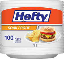 Everyday Soak Proof Disposable Foam Plates 8.9 Inches 100 Count White Plates New Disposable Tableware price
