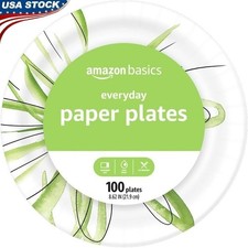 100 Disposable Paper Plates Eco-Friendly Microwave Safe Cut Resistant Tableware Disposable Tableware price