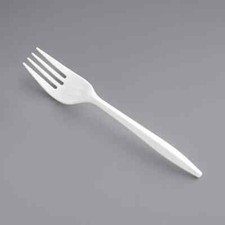 MEDIUM WEIGHT WHITE DISPOSABLE PLASTIC FORKS 1000CT Disposable Tableware price