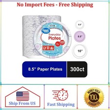 Great Value Disposable Paper Plates, 8.5 Inch, 300 Count Disposable Tableware price