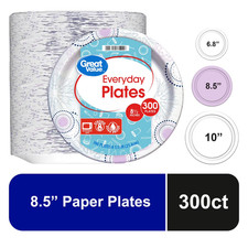 Great Value Everyday Disposable Paper Plate 8.5 inch, 300 Count, Ship from US Disposable Tableware price