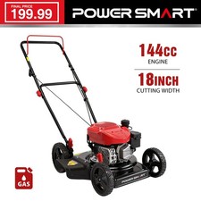 PowerSmart 18" Gas Push Lawn Mower, 144cc, 2-in-1 Mulching & Side Discharge, New Lawn Mower price