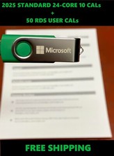 Windows Server 2025 Standard✔ 24-CORE✔ 10 CALs✔ 50 RDS✔ Remote Desktop EP2-25205 Commercial Software price