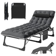 Folding Reclining Beach Sun Patio Chaise Lounge Chair Pool Lawn Lounger Outdoor Sun Lounger price