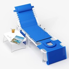 Outdoor Folding Sun Lounger Chair w/Reclining Backrest Beach Chaise Lounge Chair Sun Lounger price