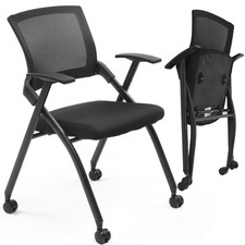 Foldable Conference Room Chairs Stackable Office Chair Padded Seat With Wheels Conference Chair price